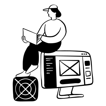 Persona trabajando en un diseño UI UX